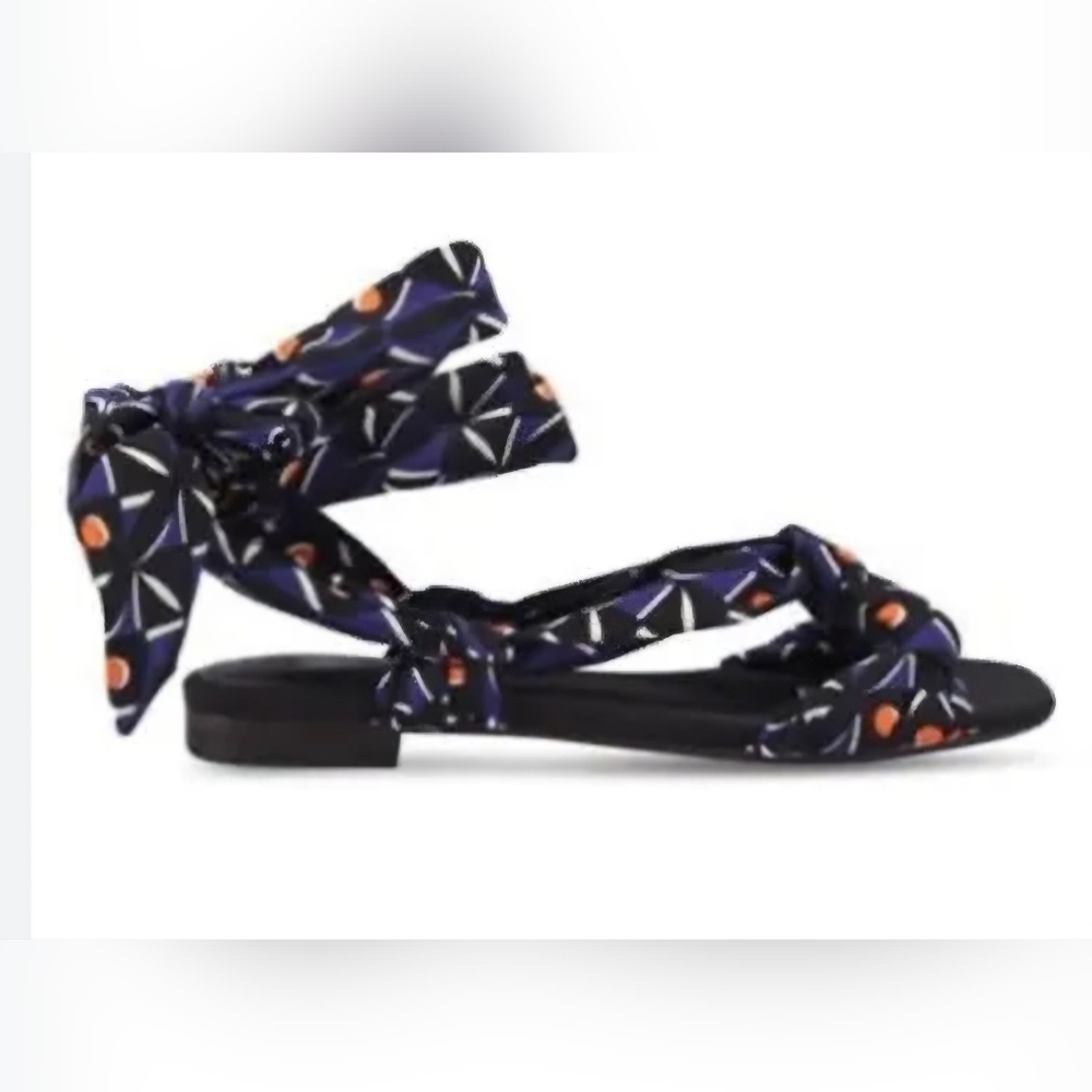 Mango Ankle Tie Up  Flat Sandals EU 39/ US 8.5